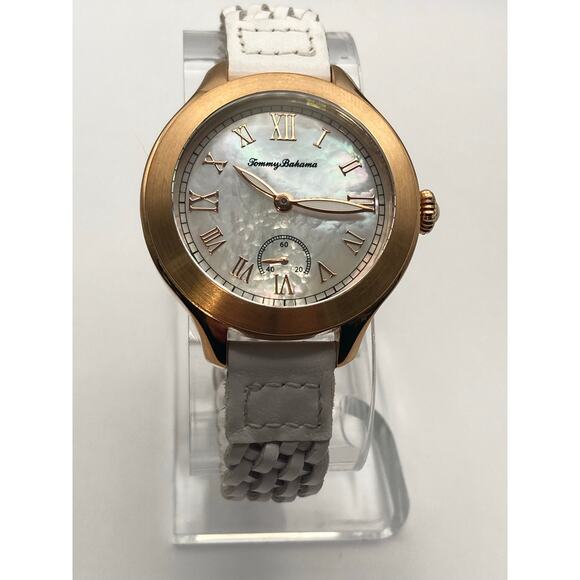 Tommy Bahama Womens Watch 36mm MOP Face New Battery WR 3ATM All Stainless Steel - Picture 3 of 13